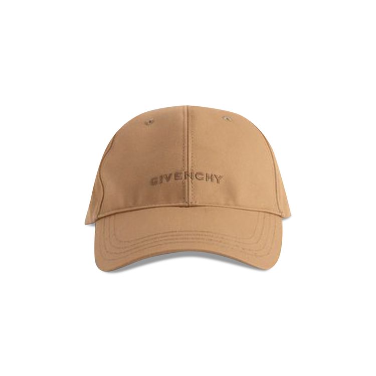 Givenchy Curved Cap With Embroidered Logo Beige Camel