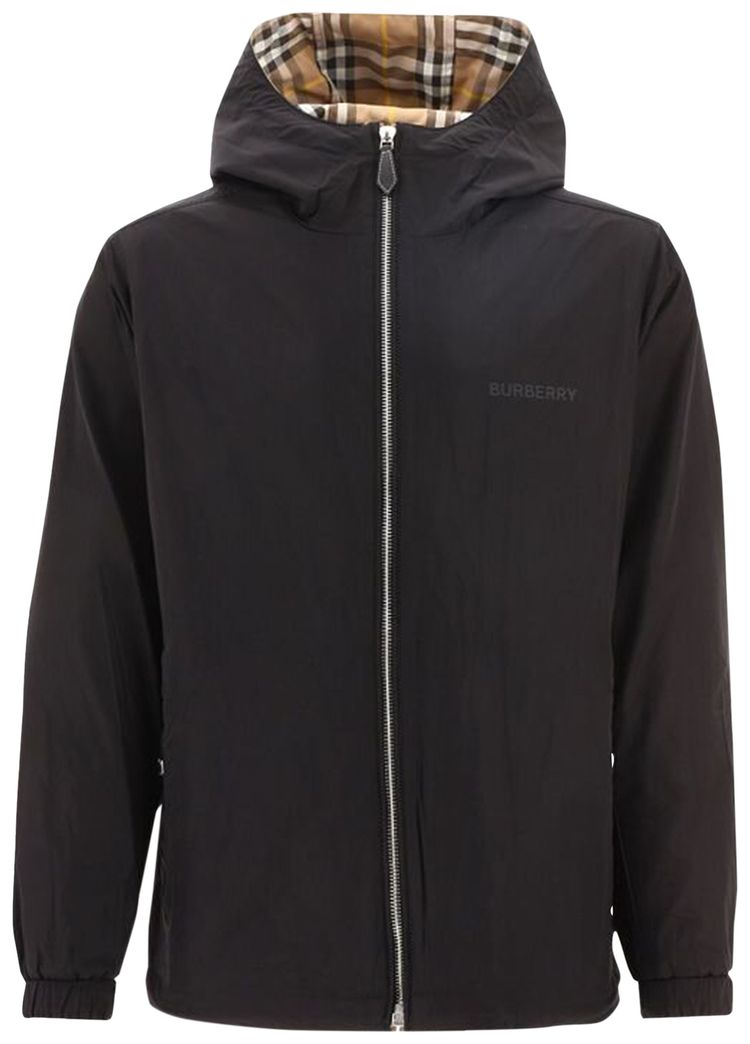 Burberry Reversible Check Hooded Jacket Truffle Check