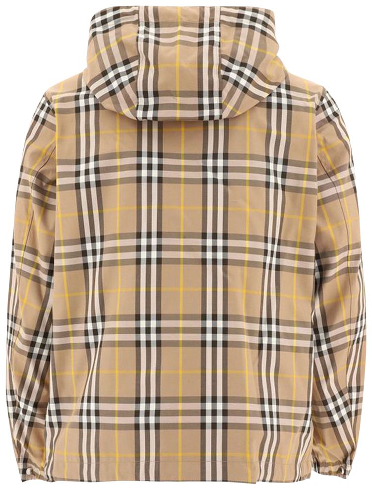 Burberry Reversible Check Hooded Jacket Truffle Check