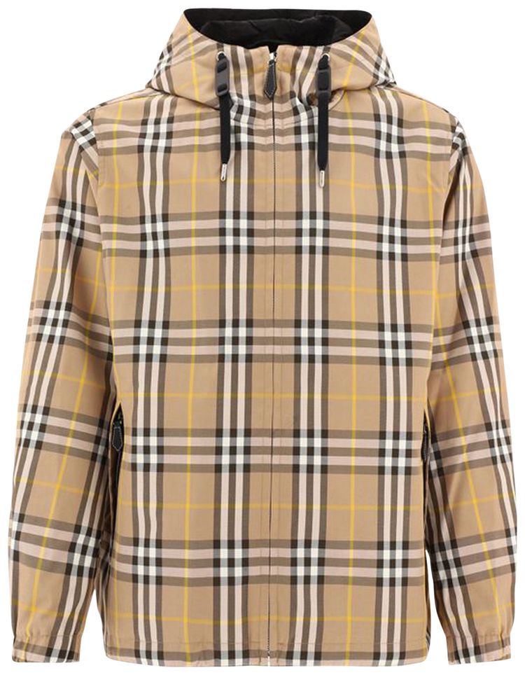 Burberry Reversible Check Hooded Jacket Truffle Check