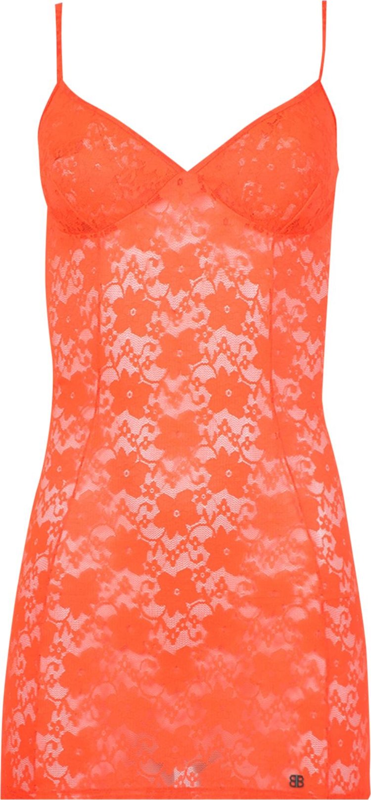 Balenciaga Short Lace Dress 'Fluo Orange'