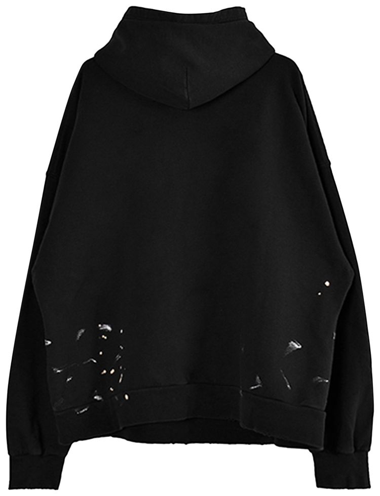 Balenciaga Wide Fit Hoodie Washed Black