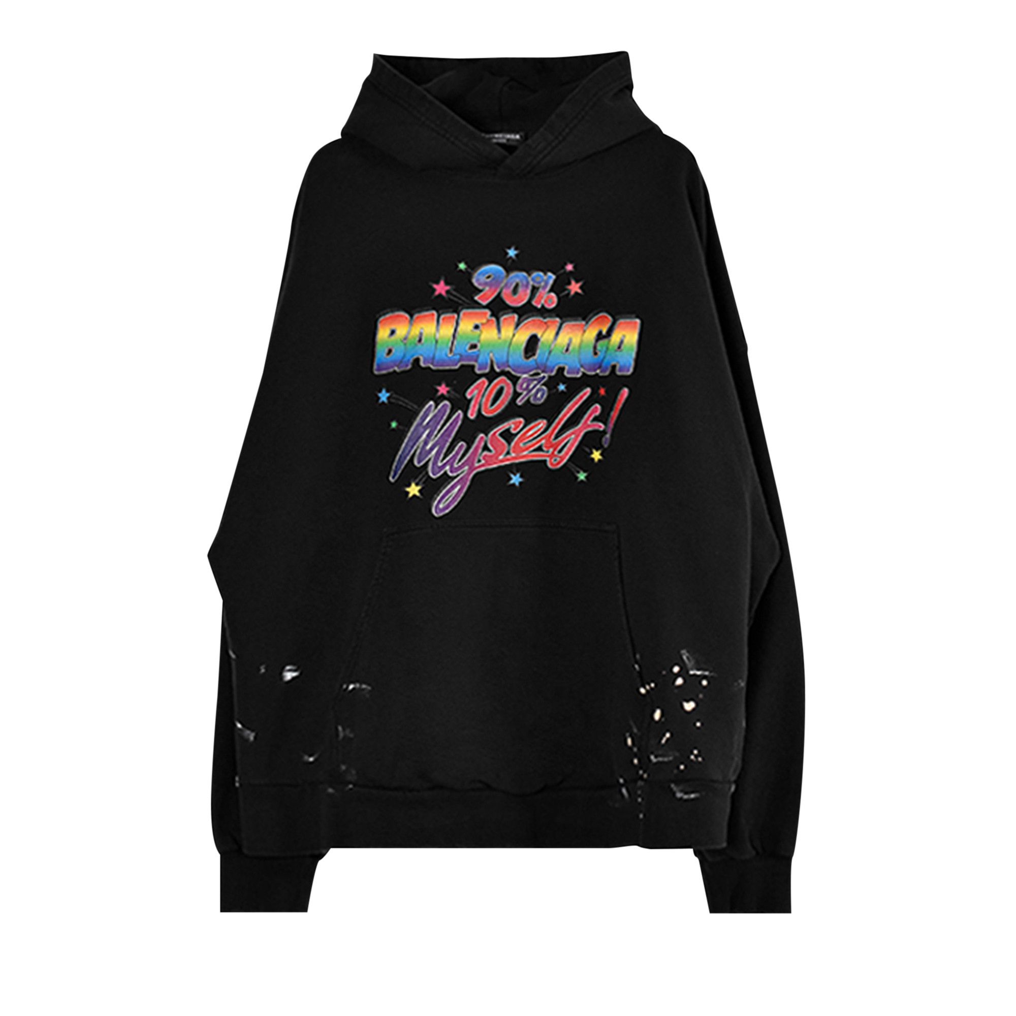 Buy Balenciaga Wide Fit Hoodie Washed Black 674986 TMVH4 1055