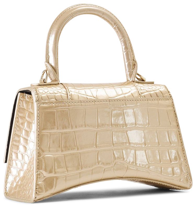 Balenciaga XS Hourglass Top Handle Bag Light Gold