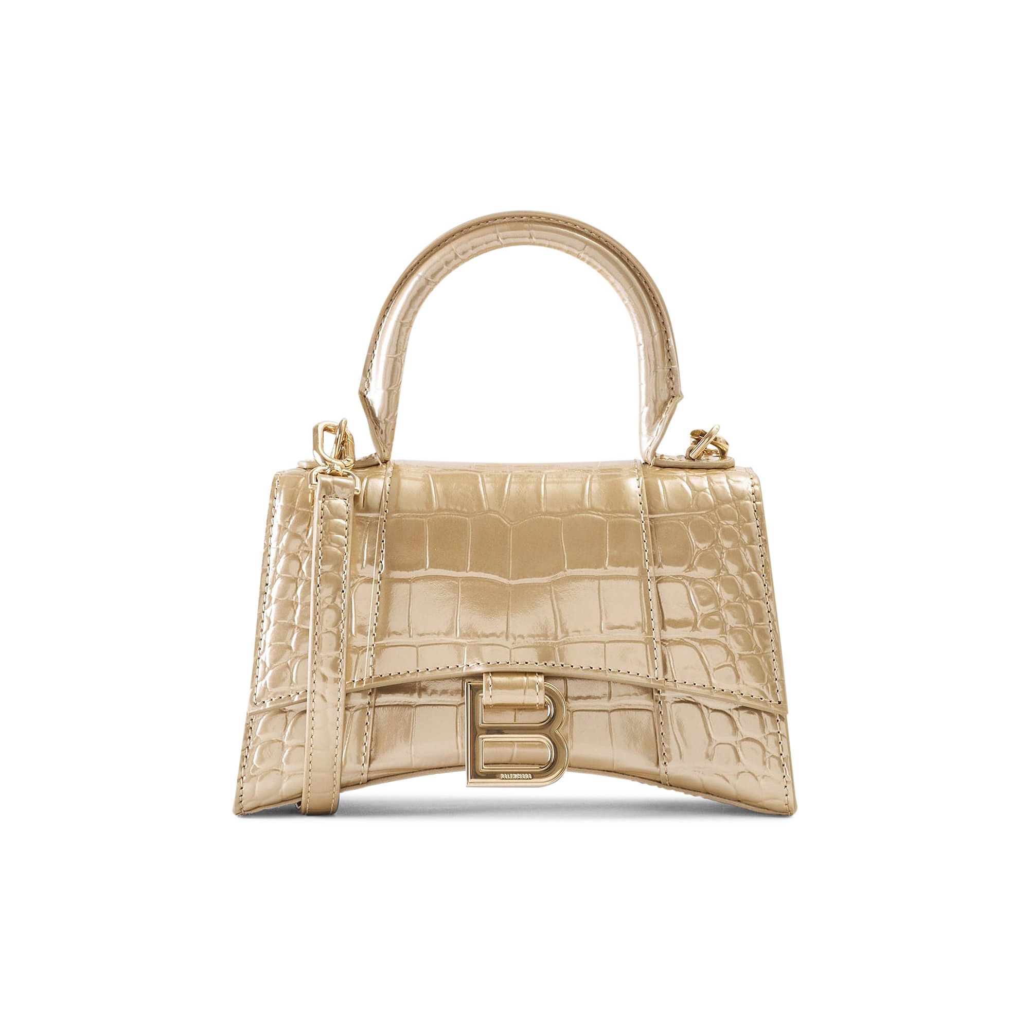 Gold balenciaga hourglass bag sales