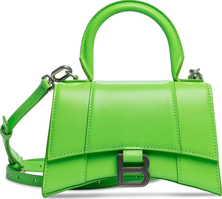 Balenciaga XS Hourglass Top Handle Bag 'Acid Green'