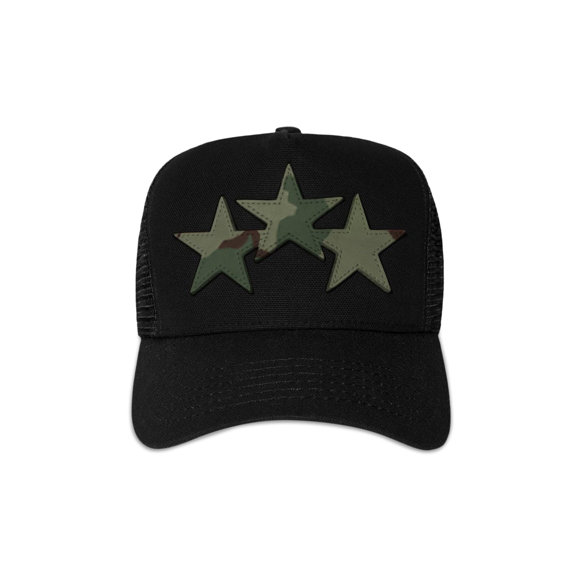 Buy Amiri Three Star Trucker Hat 'Black/Camo' - PF22MAH005 872 