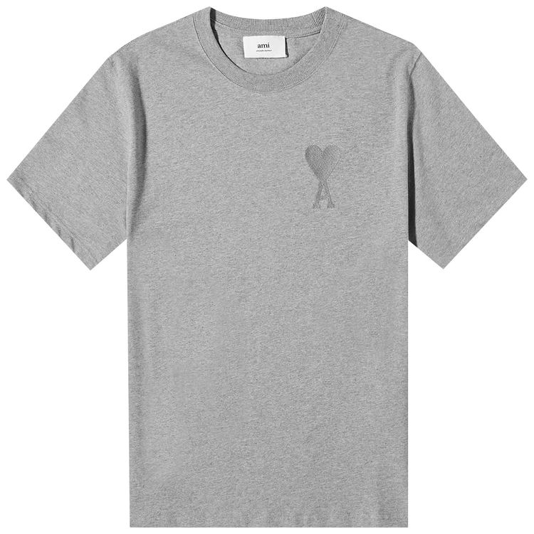 Ami Tonal Big ADC T Shirt Heather Grey