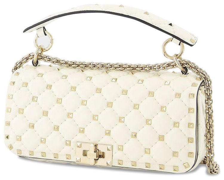 Valentino Rockstud Spike Bag White