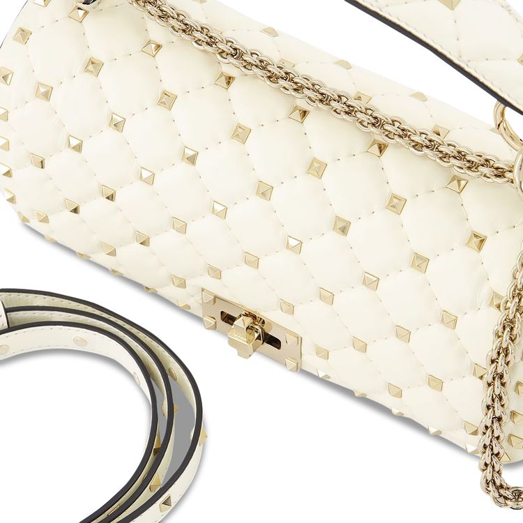 Valentino Rockstud Spike Bag White