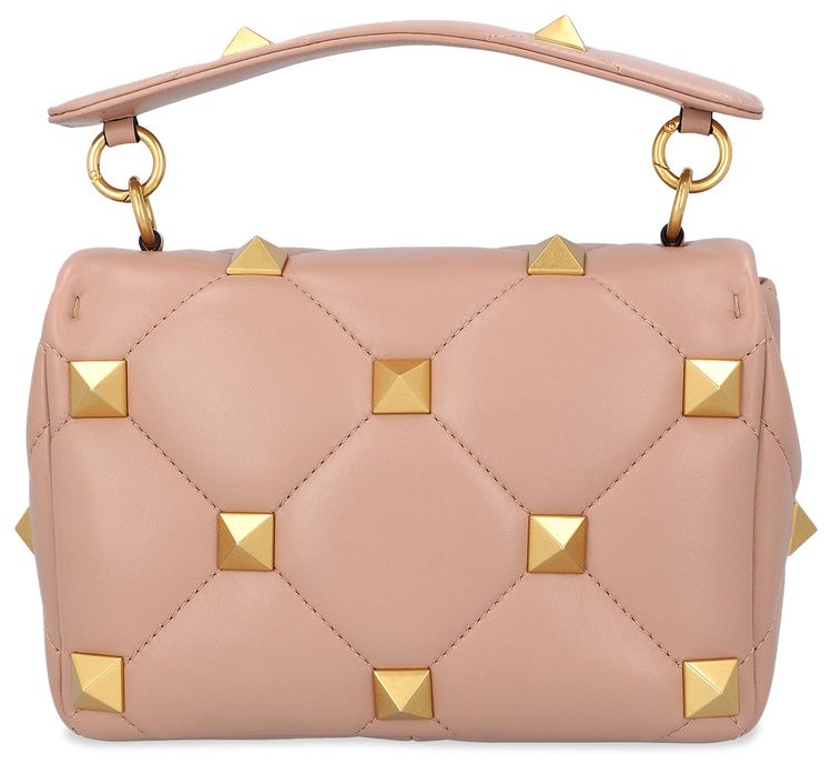 Valentino Roman Stud Shoulder Bag Rose Cannelle