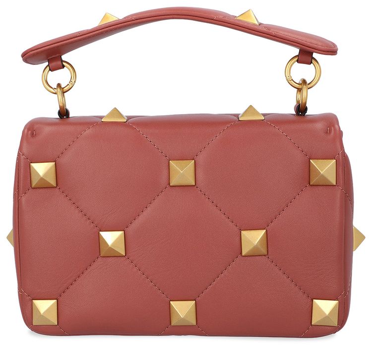 Valentino Roman Stud Shoulder Bag Brown