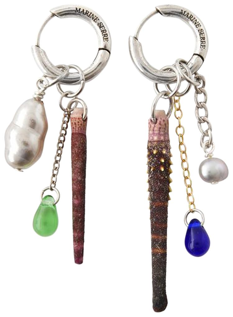 Marine Serre Shaman Hopp Earrings Silver