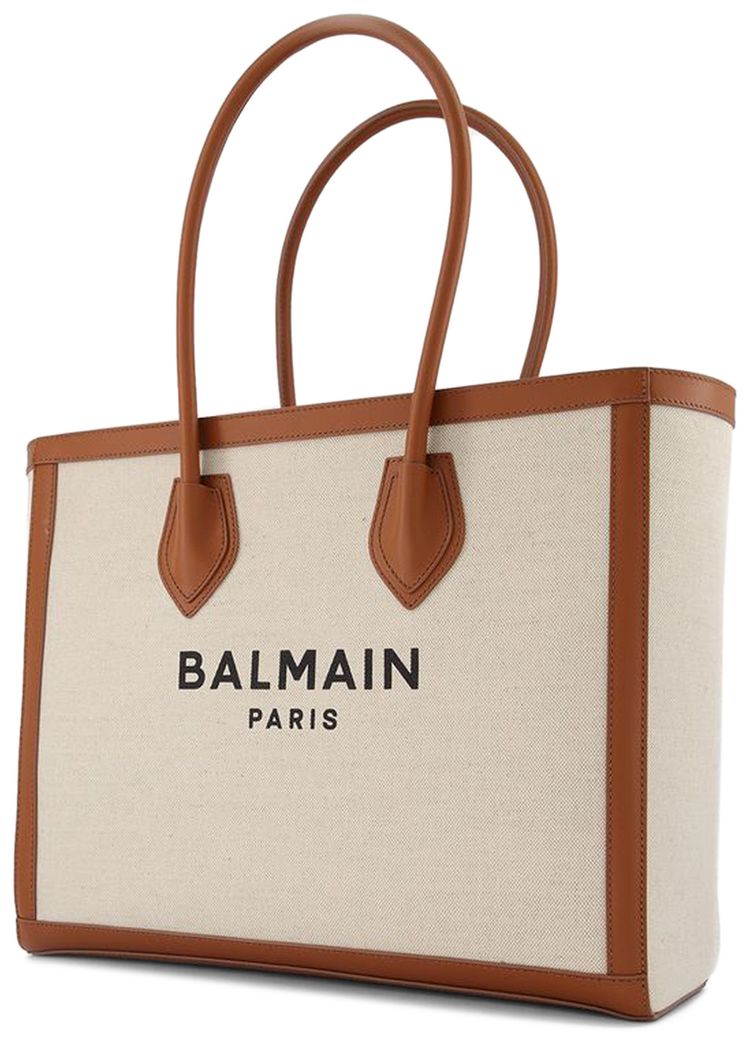 Balmain B Army Bag 42 Beige Canvas