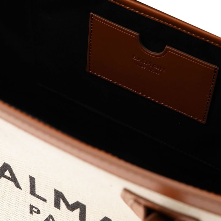 Balmain B Army Bag 42 Beige Canvas