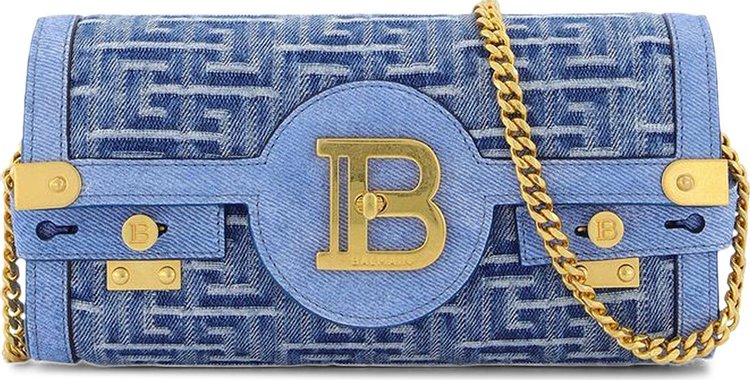 Balmain Monogram Bbuzz 23 Pochette 'Blue Denim'