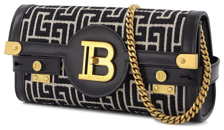 Balmain Monogram Bbuzz 23 Pochette Black