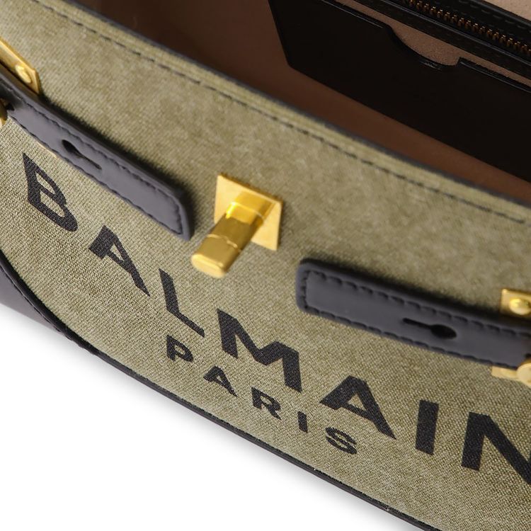 Balmain Bbuzz 23 Bag Khaki Canvas