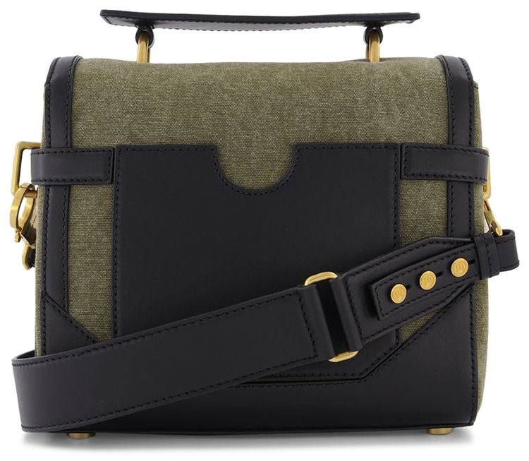 Balmain Bbuzz 23 Bag Khaki Canvas