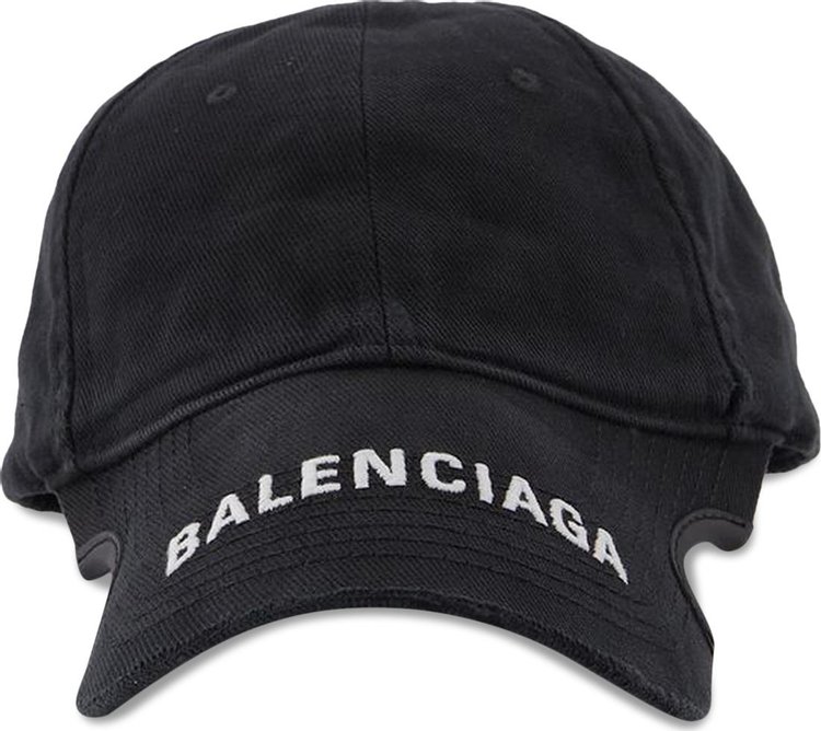 Balenciaga Hat Notch Logo Visor 'Black/White'
