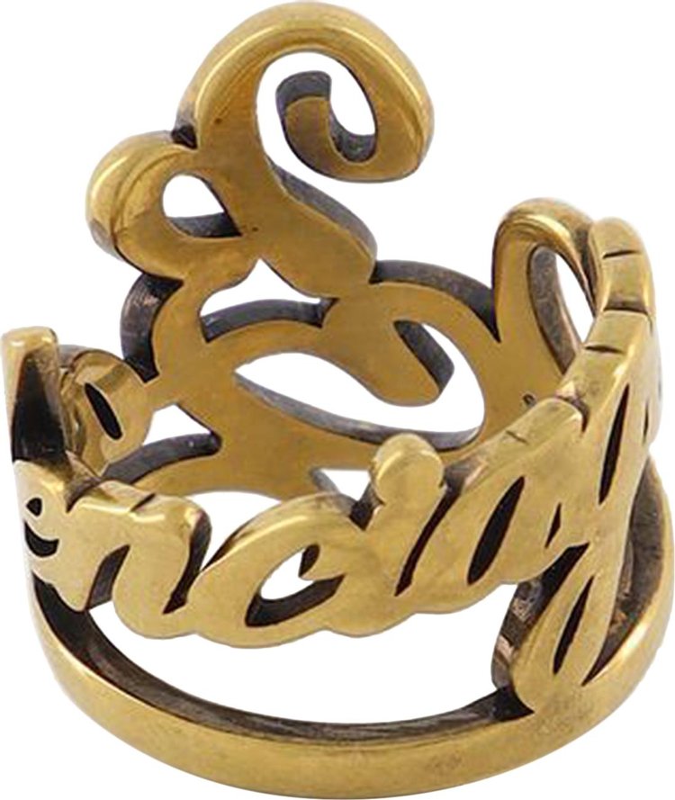 Balenciaga Typo Ring Gold