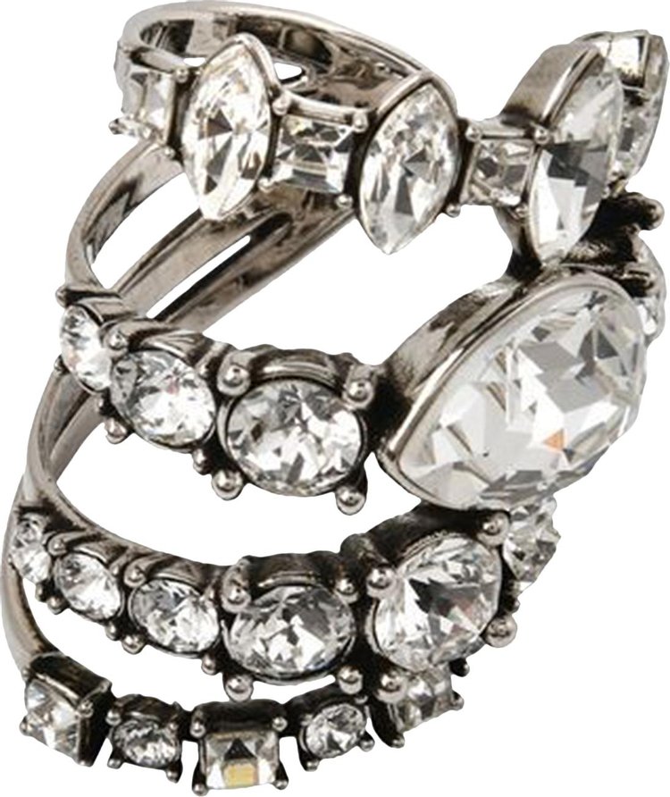 Alexander McQueen Chain Stack Ring 'Silver'
