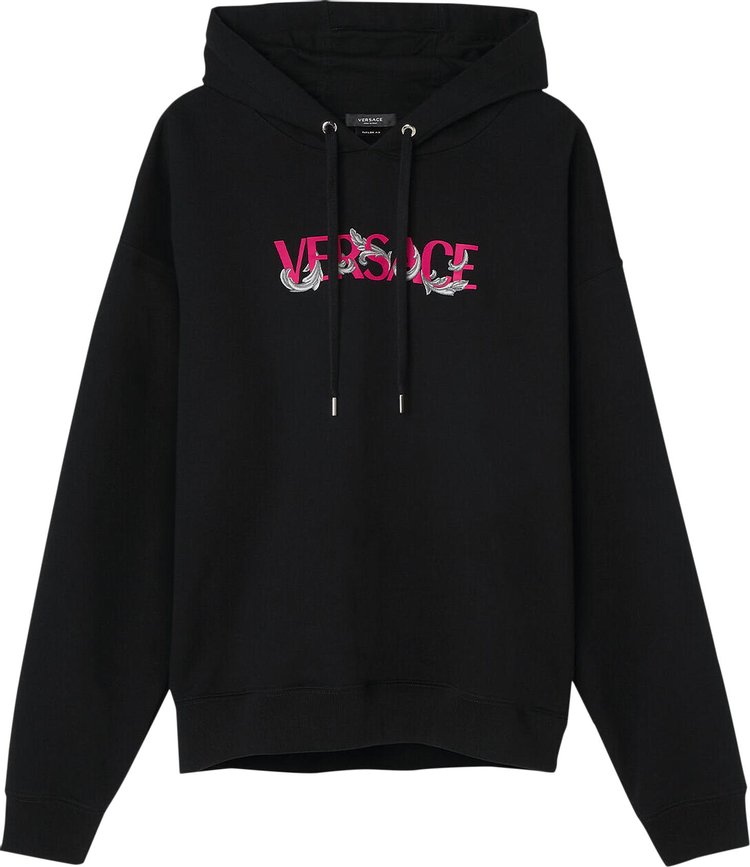 Versace Silver Baroque Hoodie 'Black'