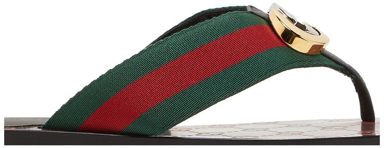 Gucci Wmns GG Web Sandal Black Green Red