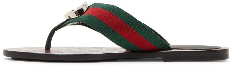 Gucci Wmns GG Web Sandal Black Green Red