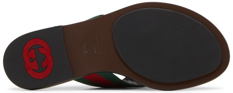 Gucci Wmns GG Web Sandal Black Green Red