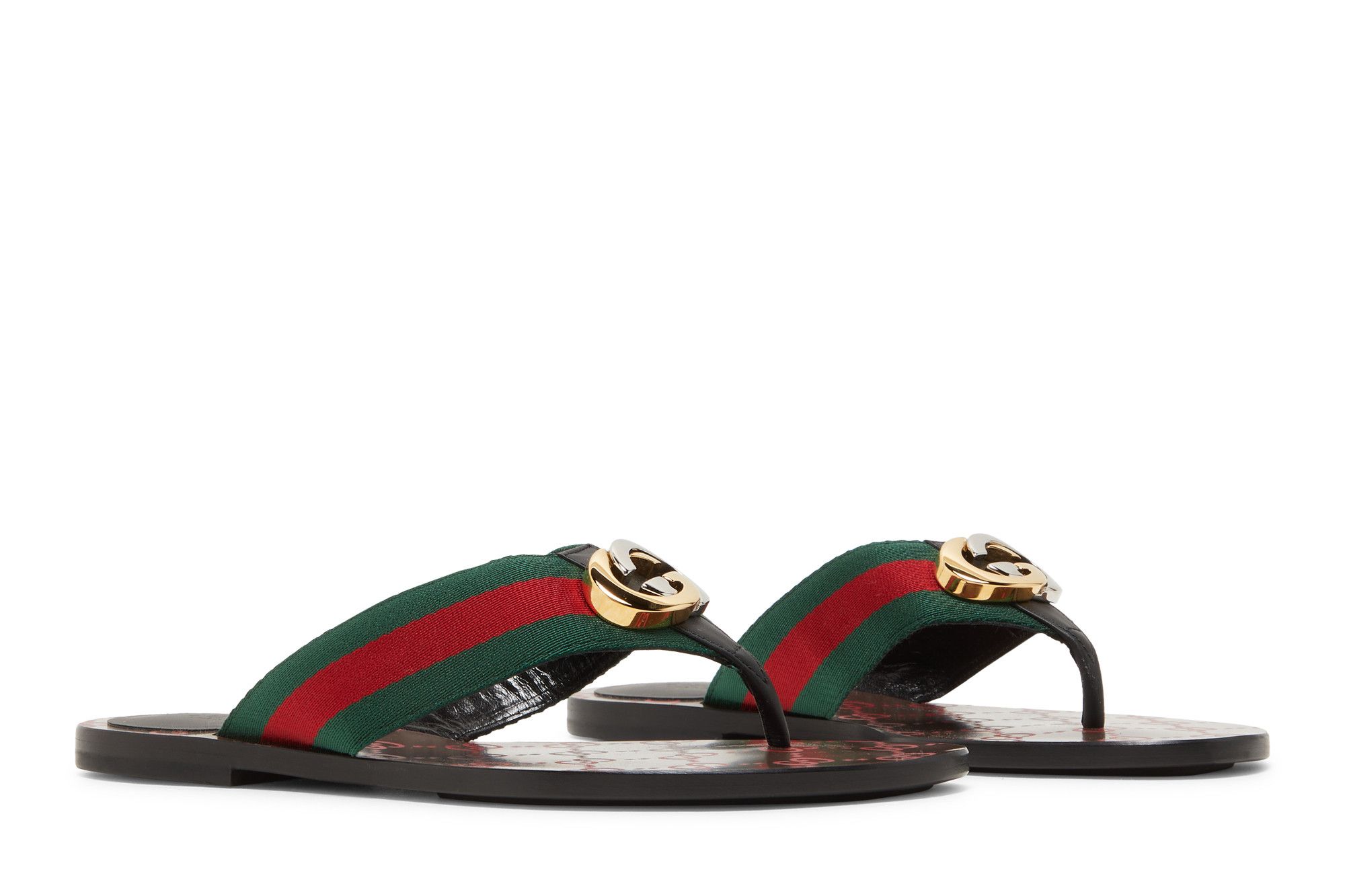 GUCCIミュール GUCCI - グッチ GUCCI サンダル ミュール ヒール ロゴ柄 ラバー