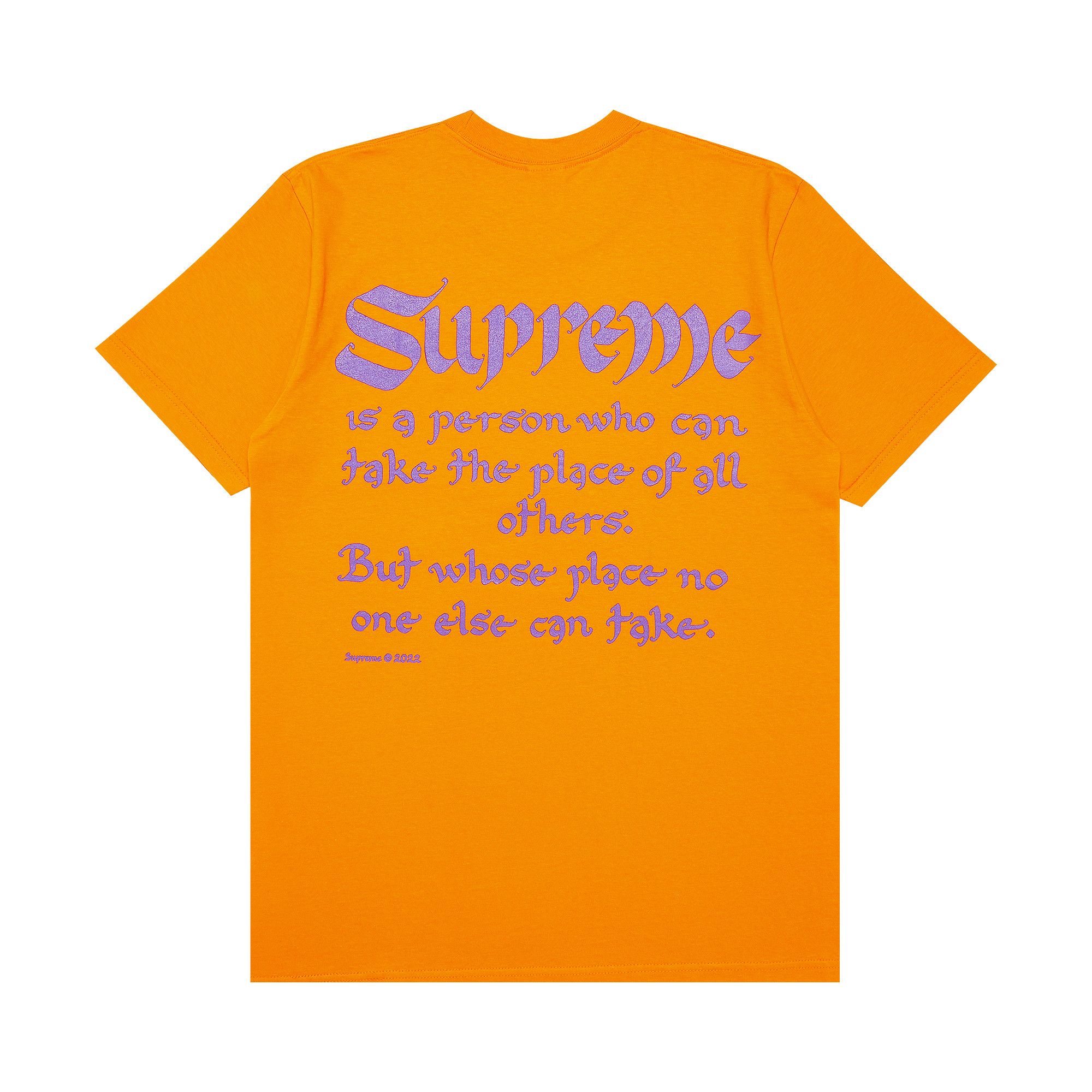Buy Supreme Person Tee 'Orange' - SS22T53 ORANGE | GOAT