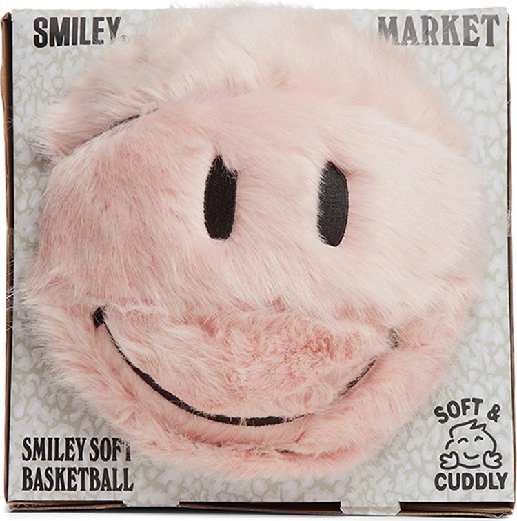 Market Smiley Shaggy Plush Basketball 'Pink'