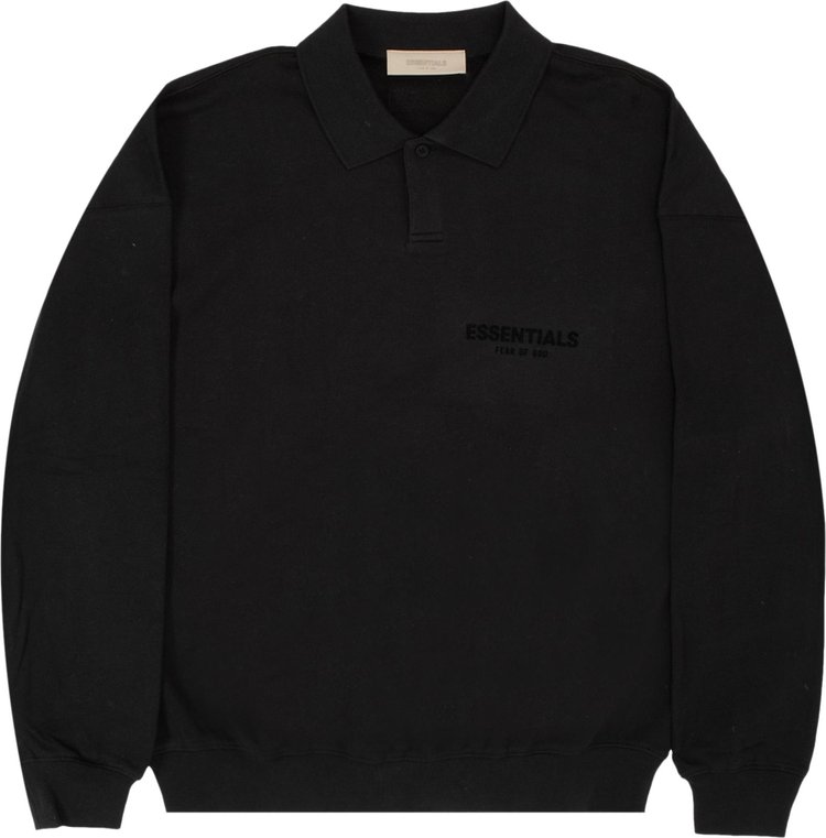 Fear of God Essentials Long-Sleeve Polo 'Stretch Limo' | GOAT