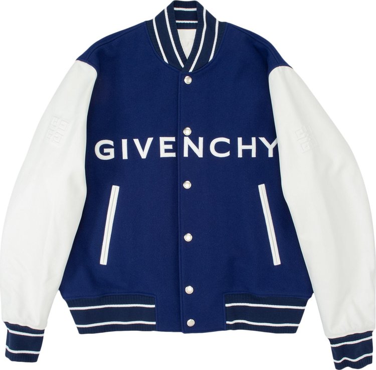 Buy Givenchy Big Varsity Jacket 'White/Blue' - BM00XY6Y16 114 | GOAT