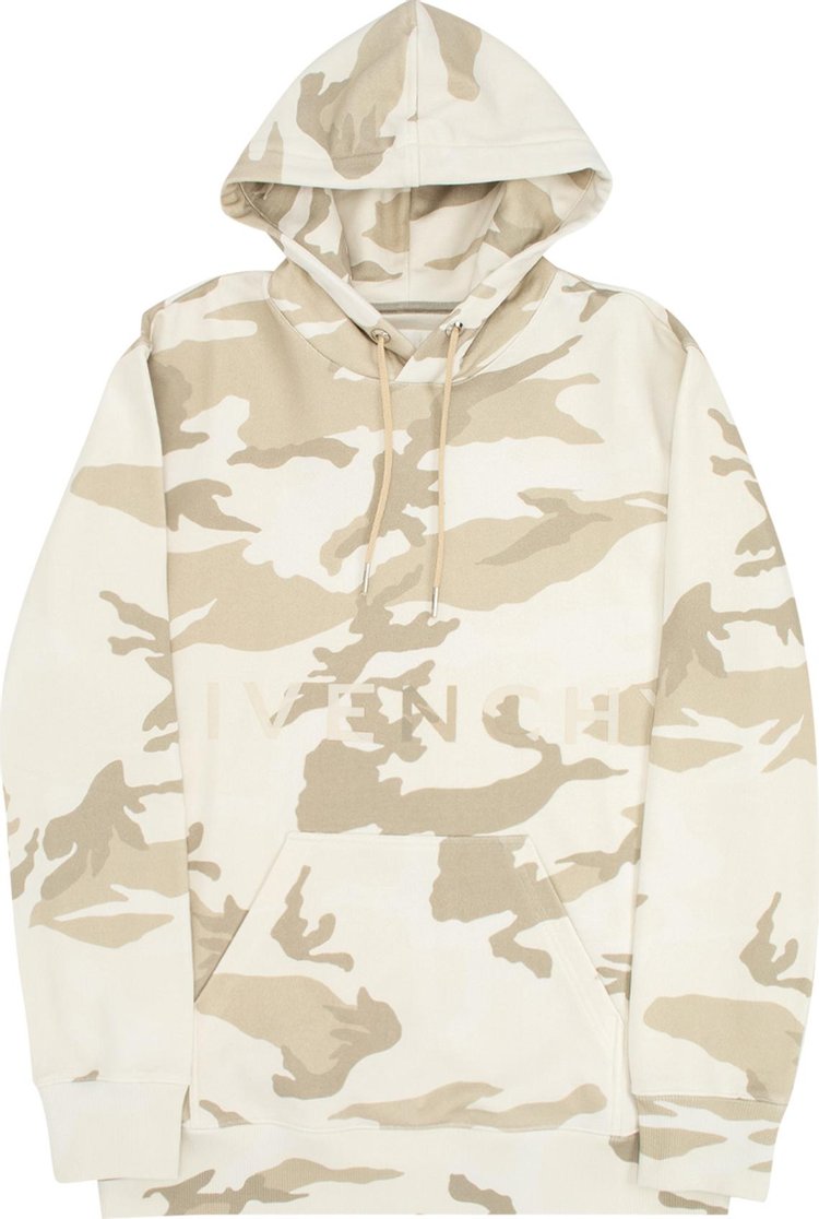 Givenchy Classic Fit All Over Print Hoodie Light Beige