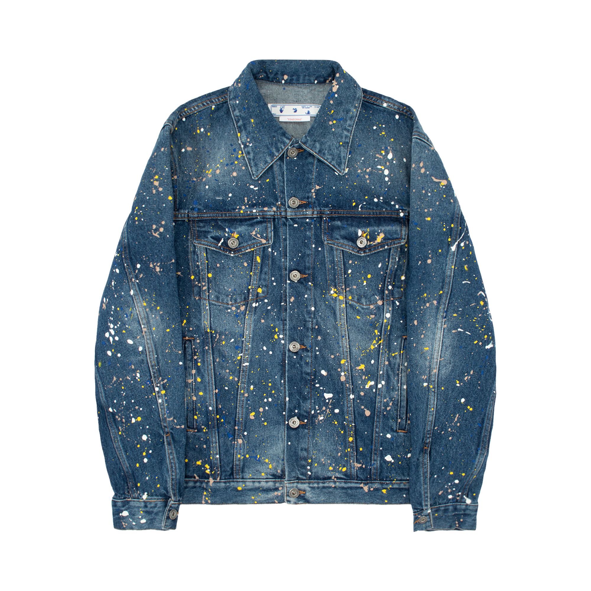 Off white painted denim jacket shop