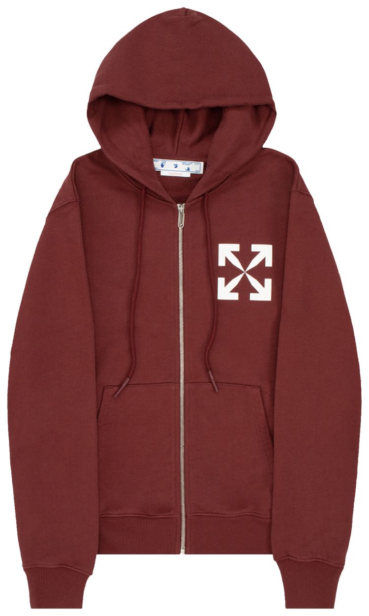 Off White Single Arrow Slim Hoodie BaroloWhite