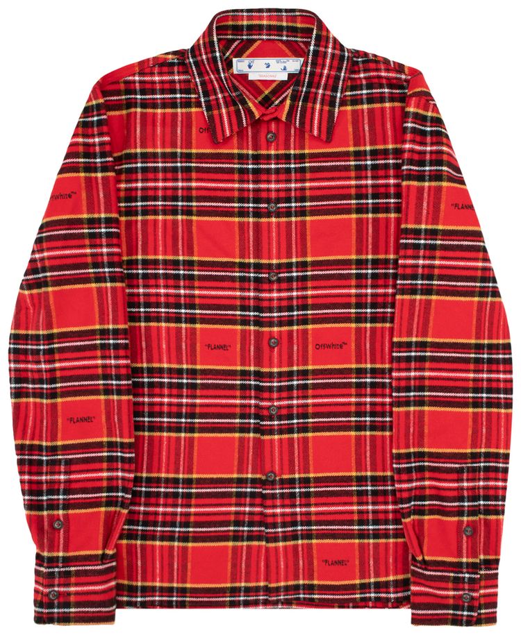 Off White Flannel Skate Shirt RedBlack