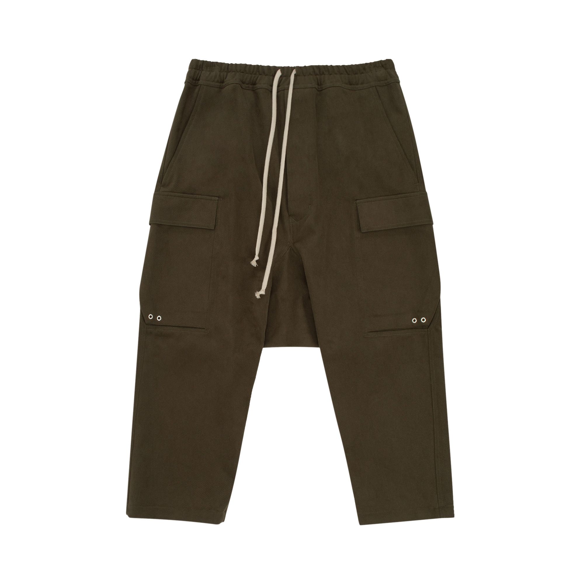 Rick Owens cotton trousers Creatch Cargo Cropped Drawstring