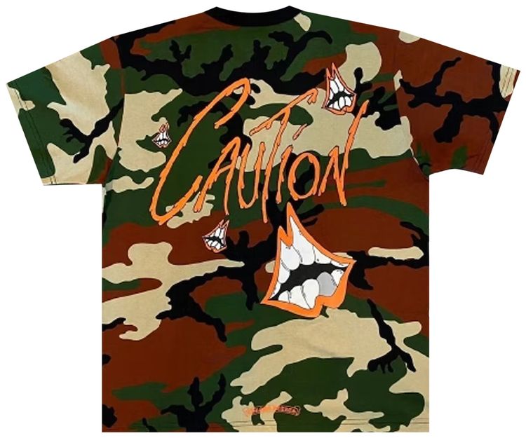 Chrome Hearts Matty Boy Caution T Shirt Camo