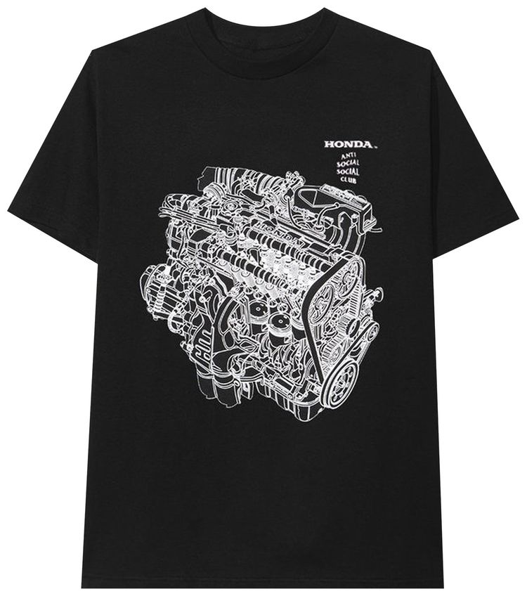 Size m Anti Social Social Club x Honda Motor Tee 'Black'
