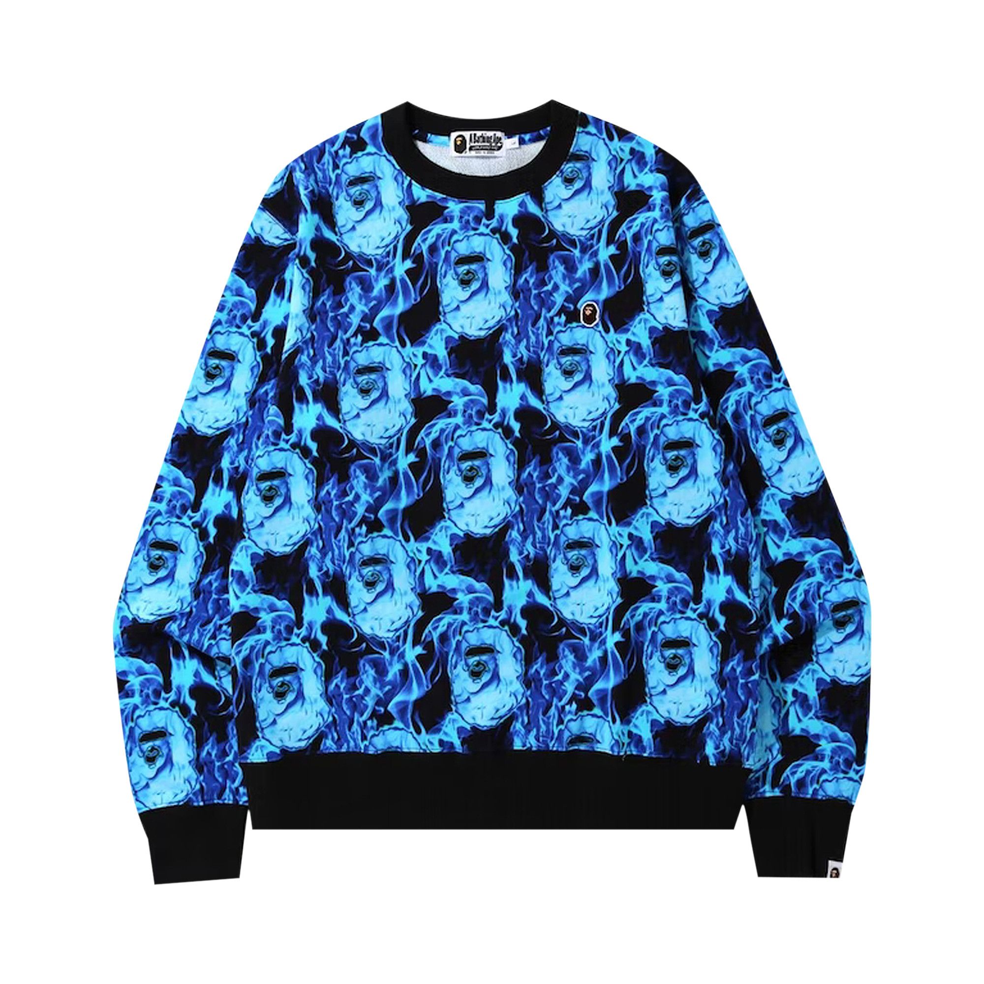 Blue bape crewneck online