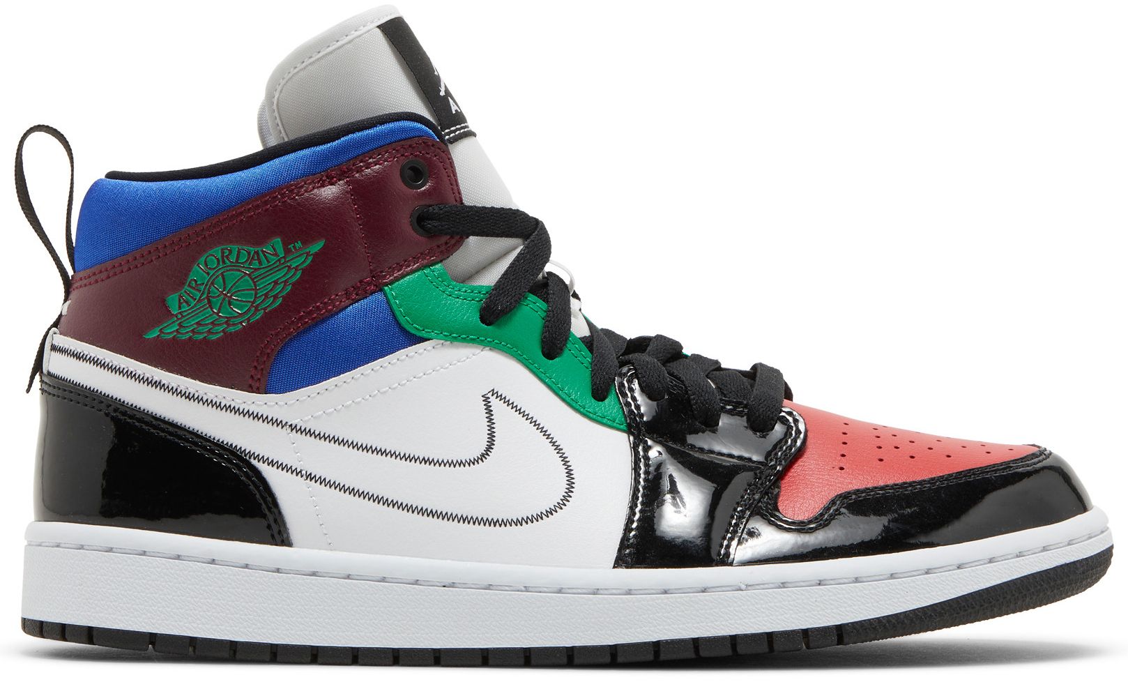 womens air jordan 1 mid se multi color