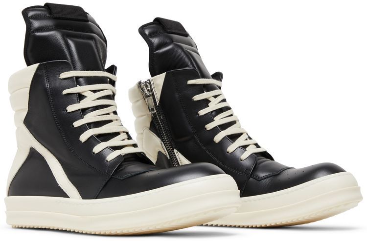 Rick Owens Strobe Geobasket High Black Milk