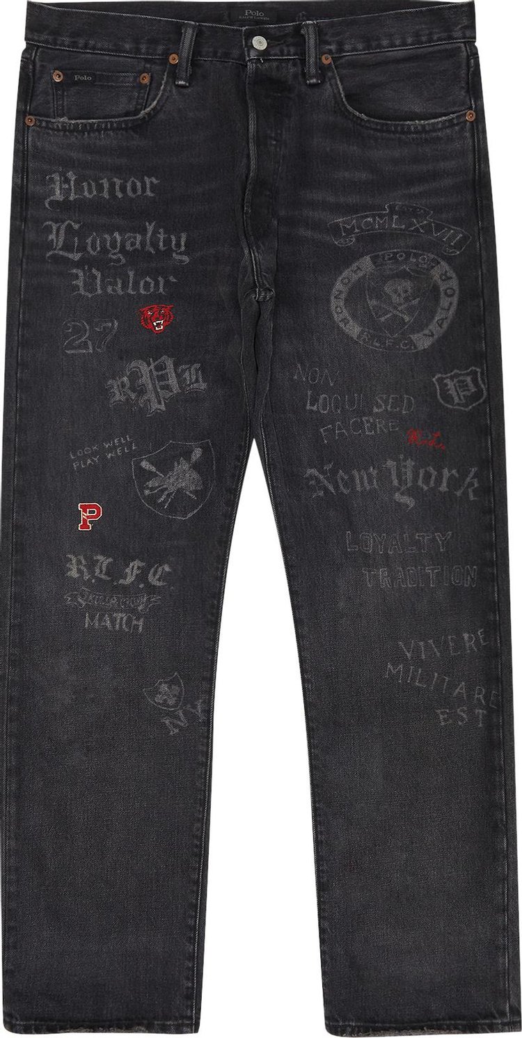 Polo Ralph Lauren Graphic Print Jeans 'Black'