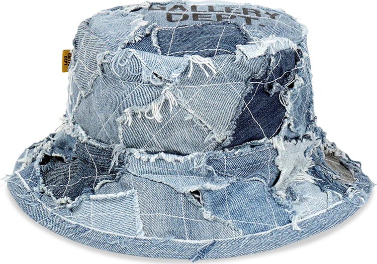 Gallery Dept. Recycled Denim Roadman Bucket Hat 'Blue'