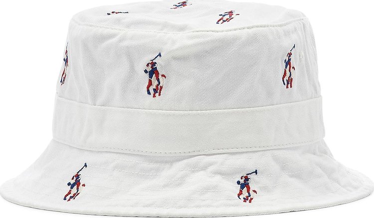 Polo Ralph Lauren Loft Embroidered Bucket Hat 'Pure White'