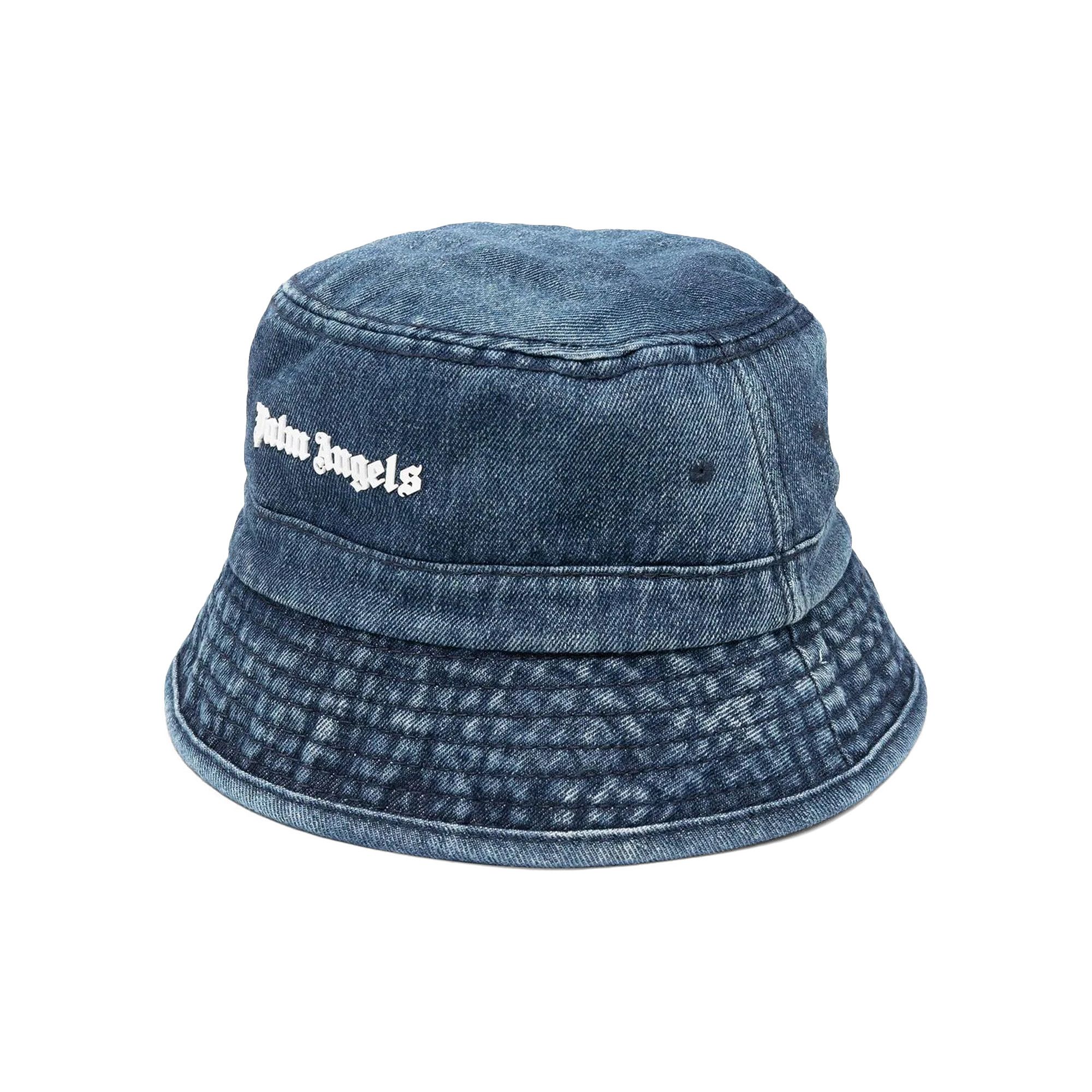 Buy Palm Angels Denim Bucket Hat 'Blue/White
