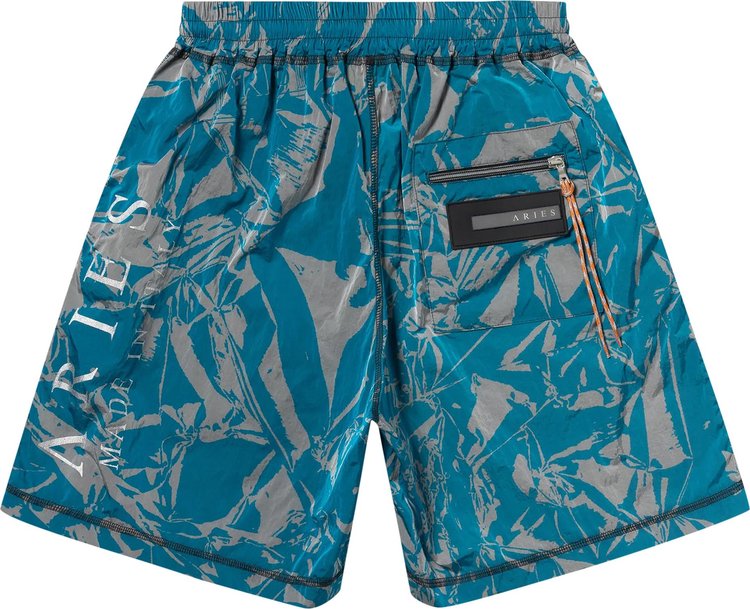 Aries Crinkle Windcheater Shorts Blue